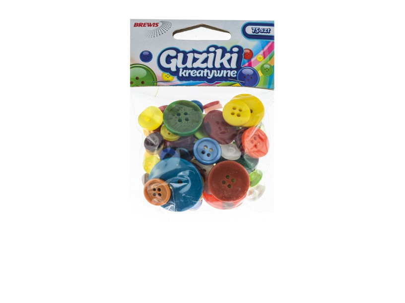 Guziki ozdobne 40g mix kolor GM Brewis